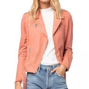 AS By DF London Leather Moto Jacket Sz S Rose Cowgirl Luxury Y2K Boho City Chick